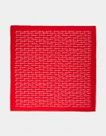 Red silk signature scarf