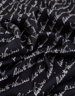 Black silk signature scarf