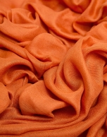 Plain orange scarf with logos