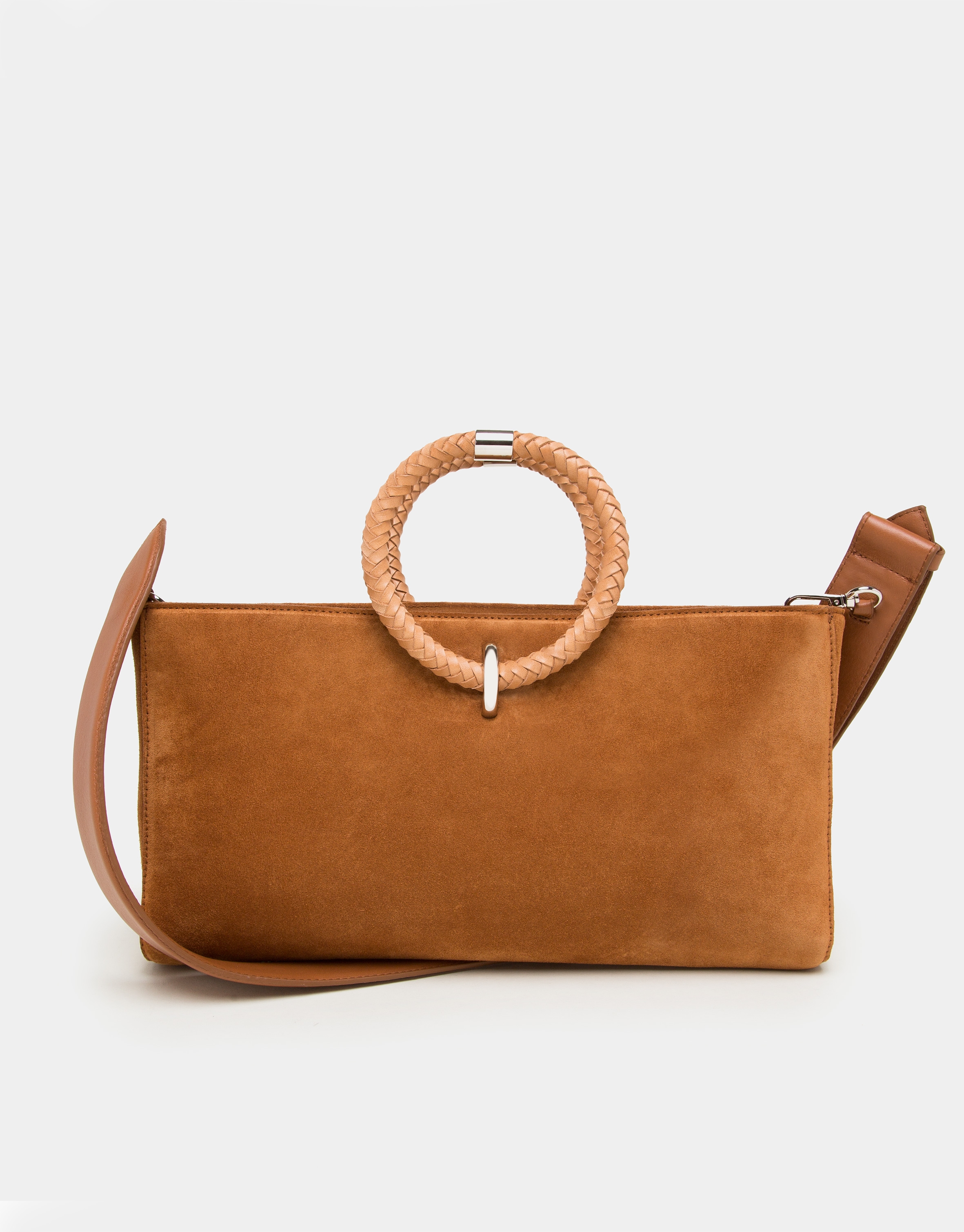 Brown napa leather Kharan shoulder bag