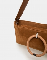 Brown napa leather Kharan shoulder bag