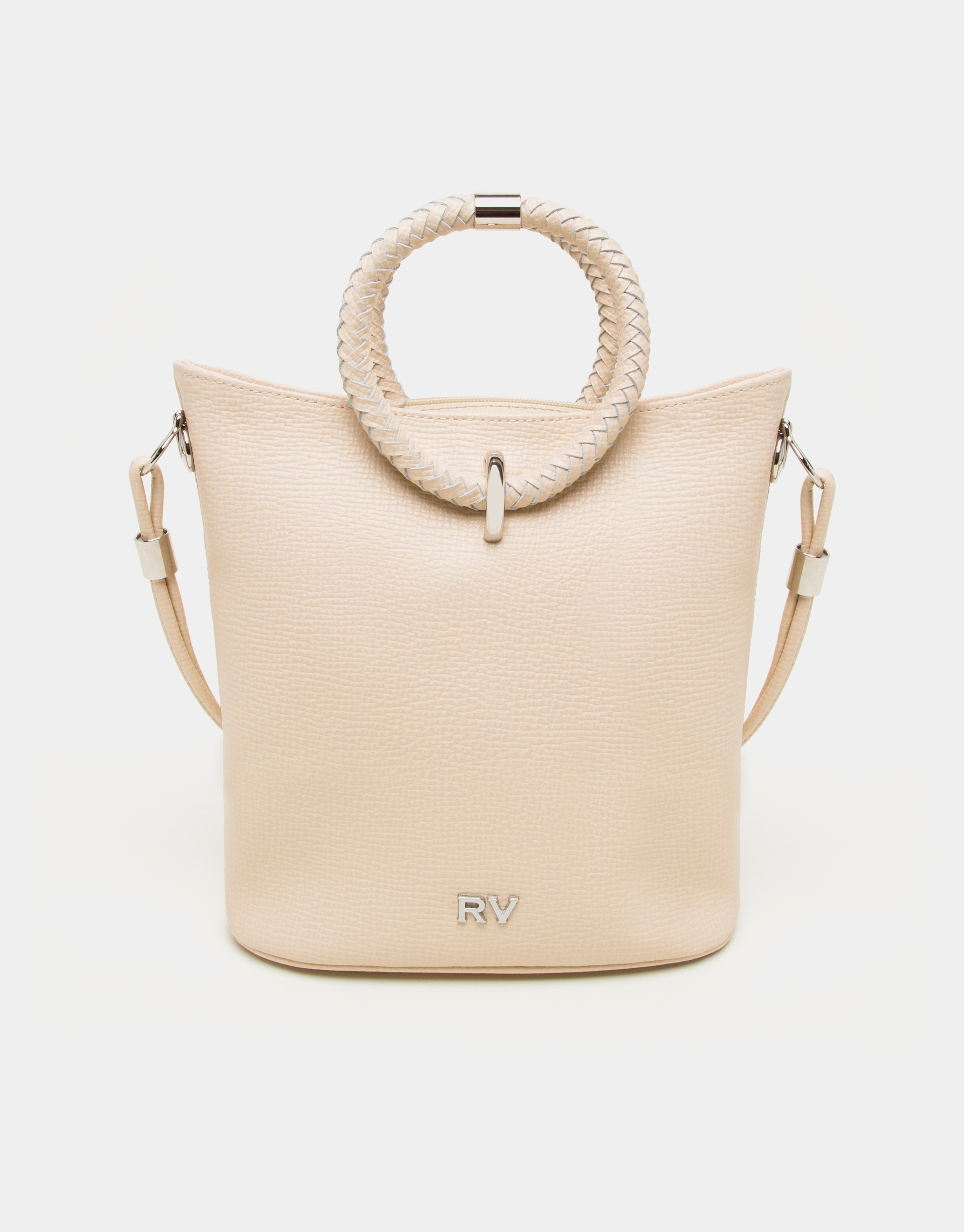 Beige napa leather Marina shoulder bag