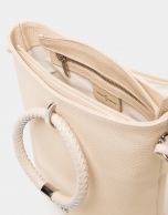 Beige napa leather Marina shoulder bag