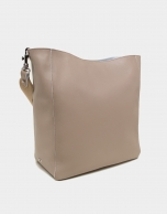 Camel leather Montparnasse shopping bag