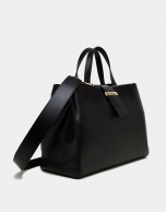 Black napa Paris tote bag