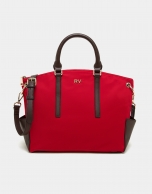 Bolso shopping nylon rojo