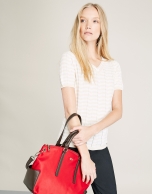 Bolso shopping nylon rojo