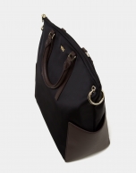 Bolso tote nylon negro