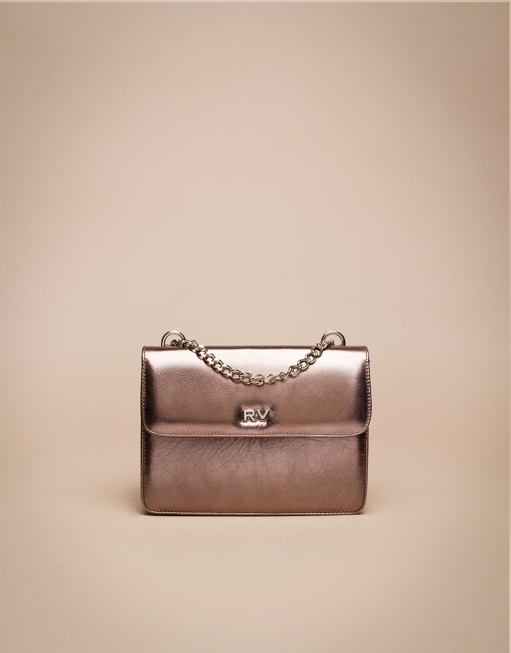 Mini copper Pompidou shoulder bag