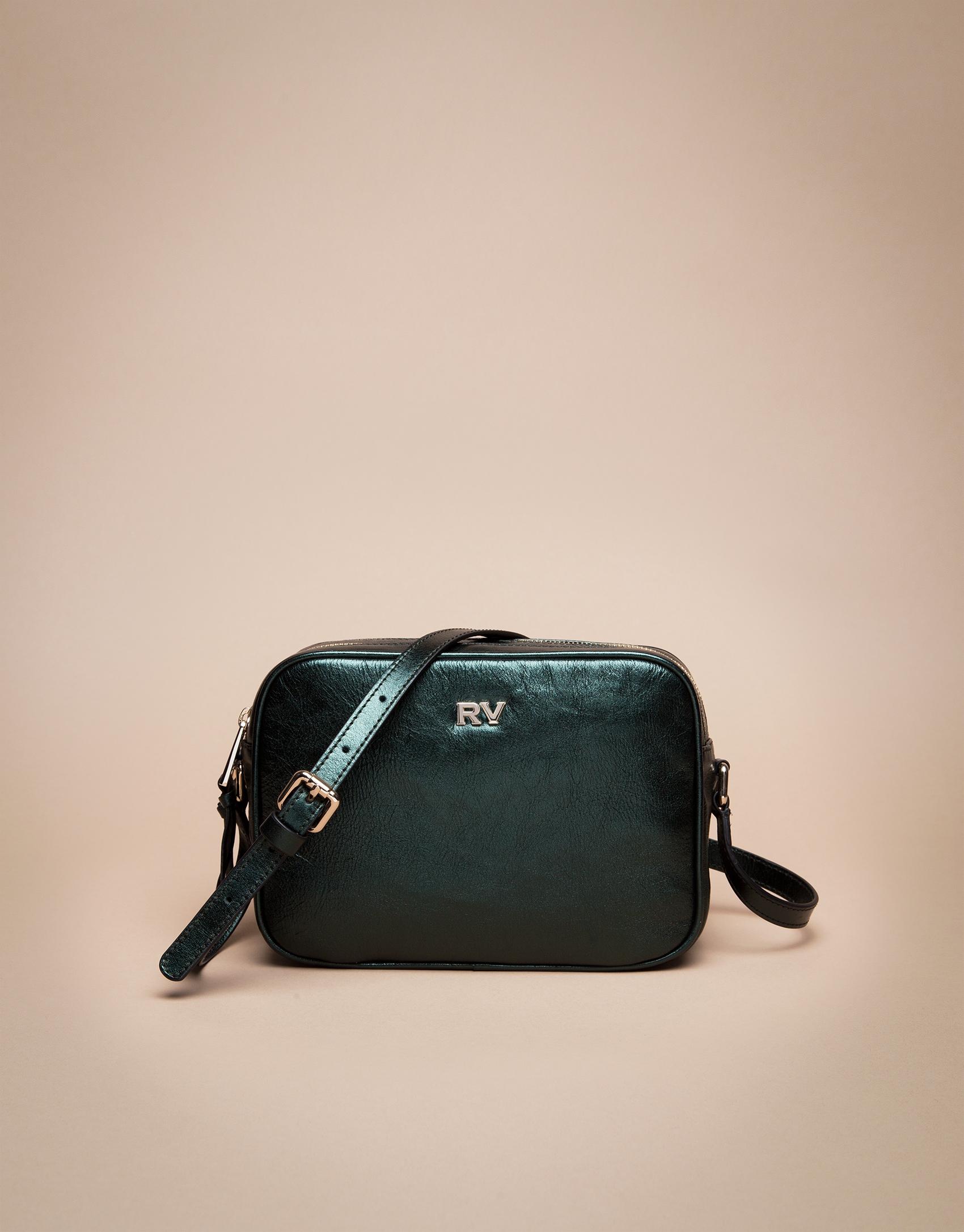 Bolso Taylor piel laminado verde