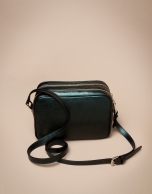 Green laminated leather Taylor bag