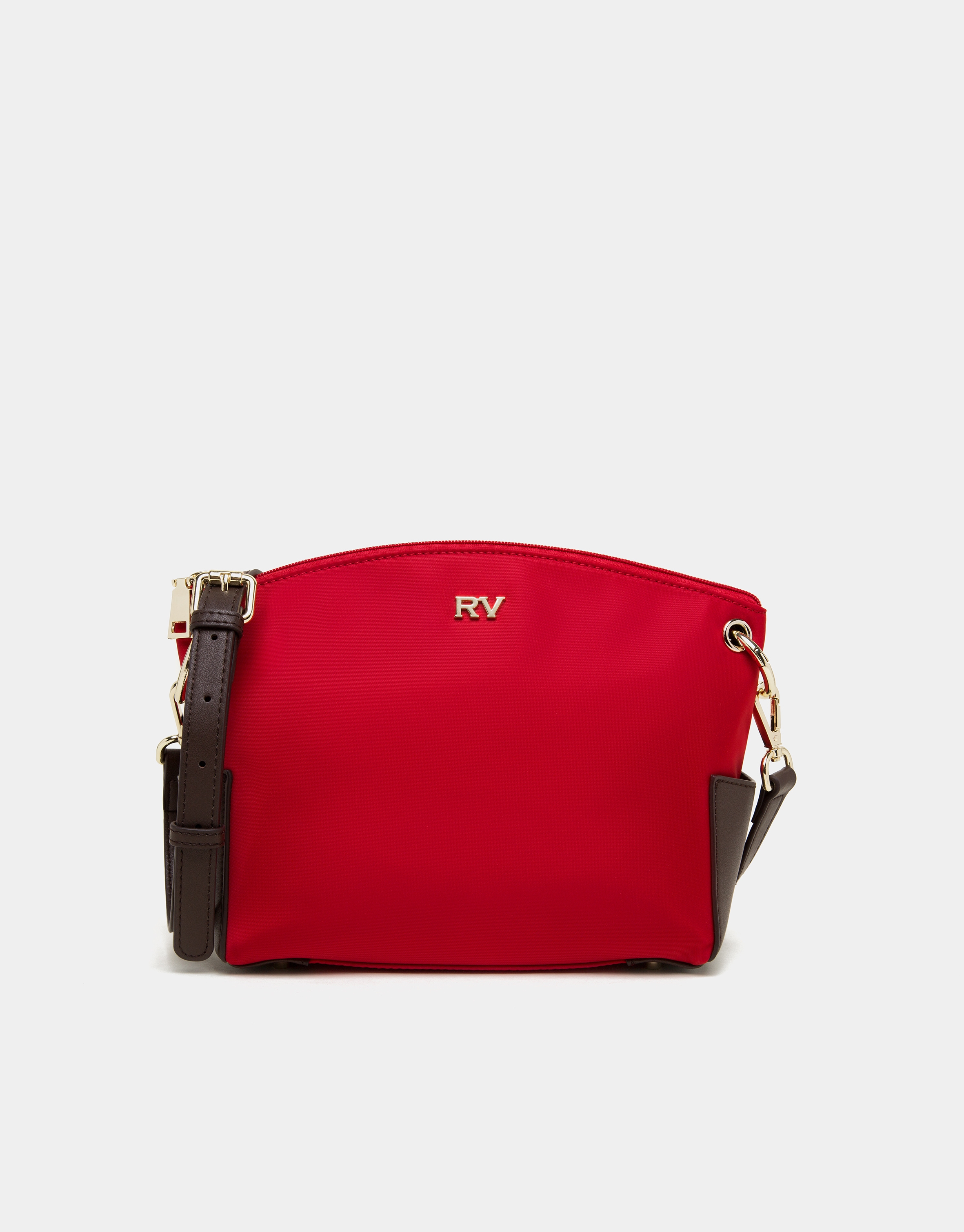 Red nylon shoulder bag