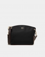 Black nylon shoulder bag