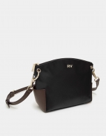 Black nylon shoulder bag