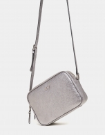 Bolso bandolera Taylor piel plata