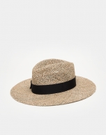 Beige Fedora hat