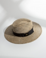 Beige Fedora hat