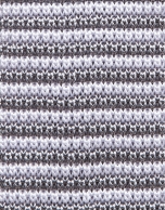 Gray/white striped knit tie