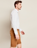 Beige cotton bermudas