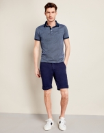 Blue cotton bermudas