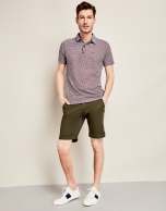 Green cotton bermudas