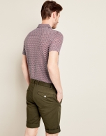 Green cotton bermudas