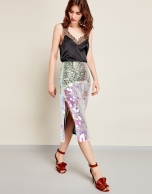 Green skirt with iridescent sequins