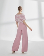 Pantalón recto rosa