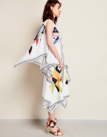 Fish print cape top