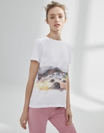 Camiseta blanca paisaje