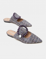 Slipper Tahiche tejido hilos multicolor