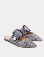 Slipper Tahiche tejido hilos multicolor