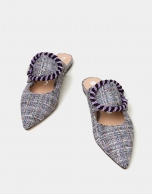 Slipper Tahiche tejido hilos multicolor