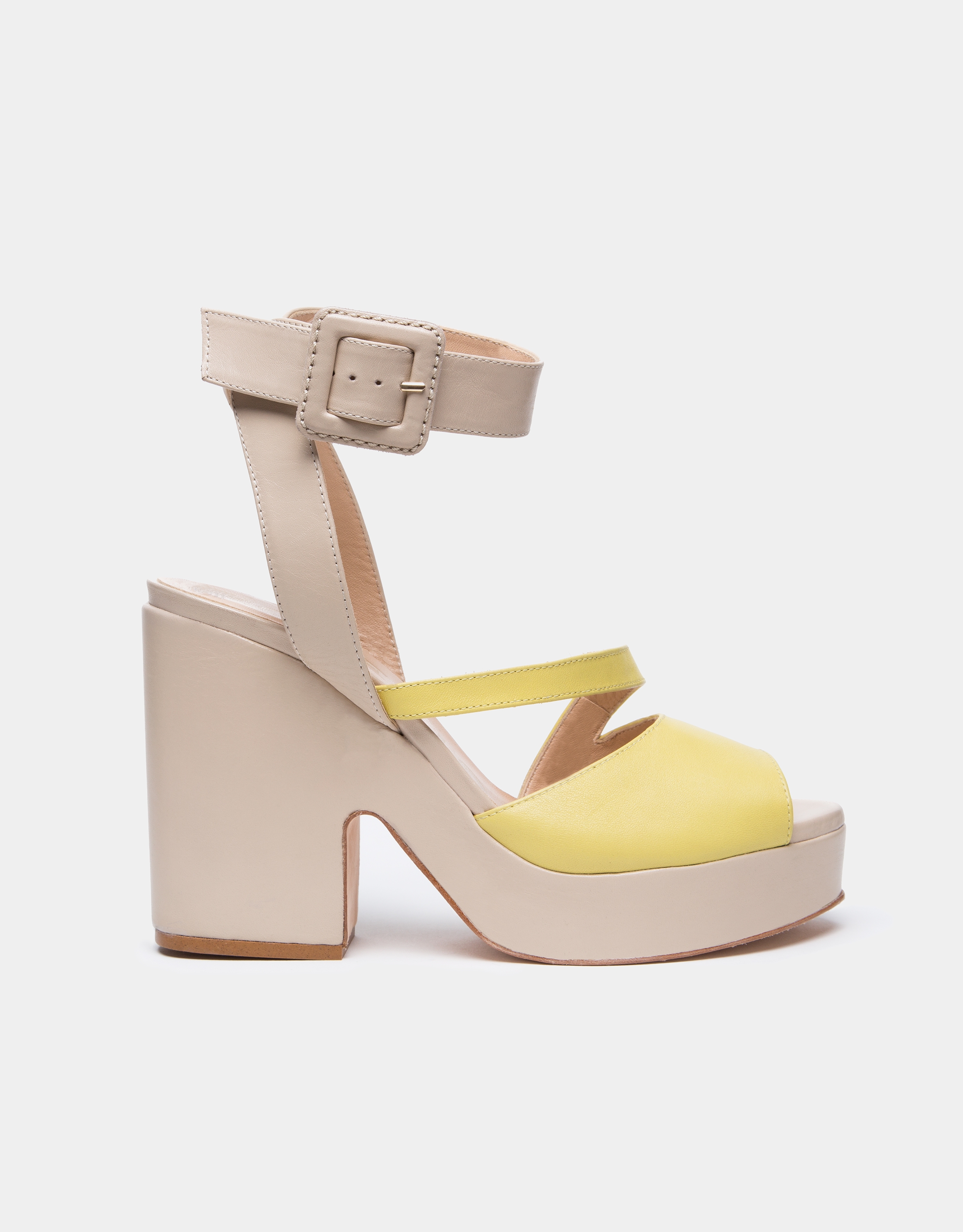 Ivory leather Vague sandals