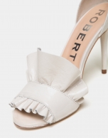 Ivory leather Aqua sandals