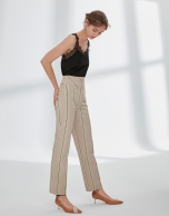 Striped linen pants