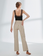 Striped linen pants