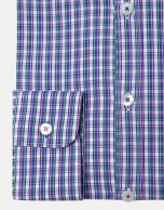 Blue and pink checked sport shirt