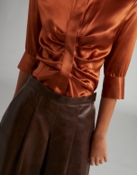 Brown napa culottes