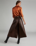 Brown napa culottes