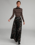 Palazzo pants with sequins