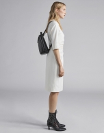 White wrap shirtwaist dress