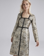 Gold and silver jacquard dress