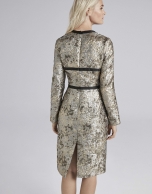 Gold and silver jacquard dress