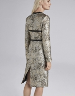 Gold and silver jacquard dress