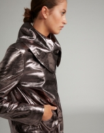 Silver metalized windbreaker