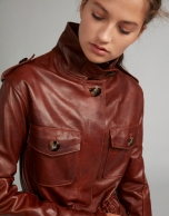 Brown napa safari jacket