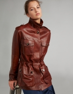 Brown napa safari jacket