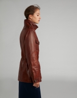 Brown napa safari jacket