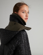 Black quilted coat